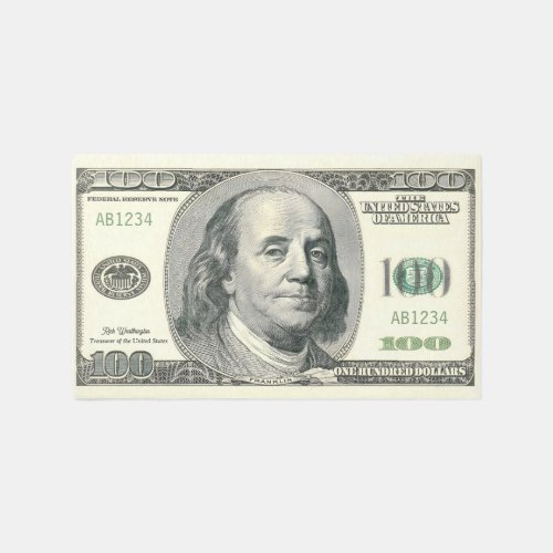100 Dollar Bill Rug _ Hundred Note Money Rug 5x3