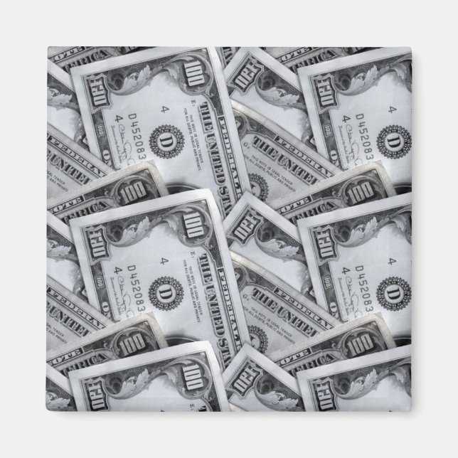 100 dollar bills 1 magnet (Front)