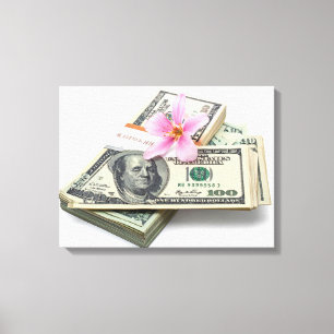 100 dollar bills  canvas print