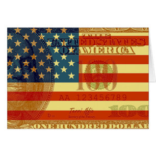 100 Dollar Flag Cards