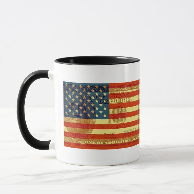 100 Dollar Flag Mug (Left)