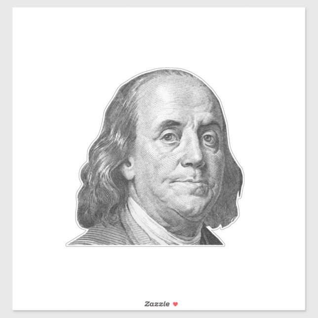 100 dollars, Benjamin Franklin Sticker (Sheet)