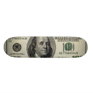 100 doller bill skateboard
