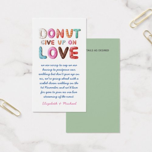 100 DONUT Give Up On Love Change of Plans Date