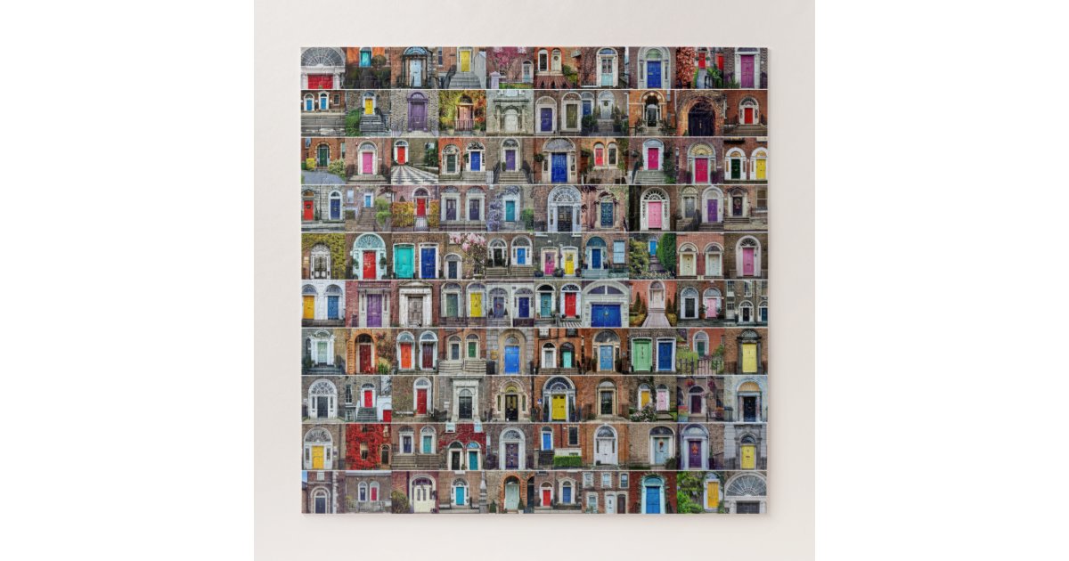 100 Doors of Dublin Jigsaw Puzzle Zazzle