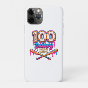 100 Drippy Days of School Baseball Boys Toddler  iPhone 11 Pro Case