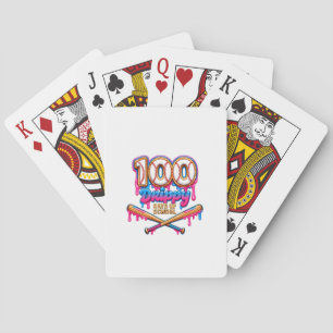 100 Drippy Days of School Baseball Boys Toddler Poker Cards