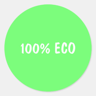 100% ECO CLASSIC ROUND STICKER