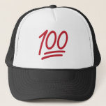 100 Emoji Designed Trucker Hat<br><div class="desc">100 Emoji Design Patterned</div>