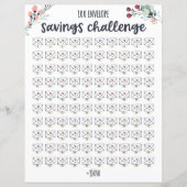 100 Envelope Money Saving Challenge Tracker (Front)