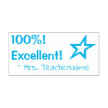 [ Thumbnail: "100%! Excellent!" + Custom Instructor Name Self-Inking Stamp ]
