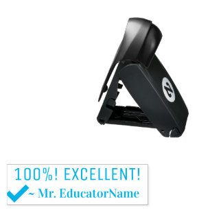 "100%! EXCELLENT!" Teacher Rubber Stamp