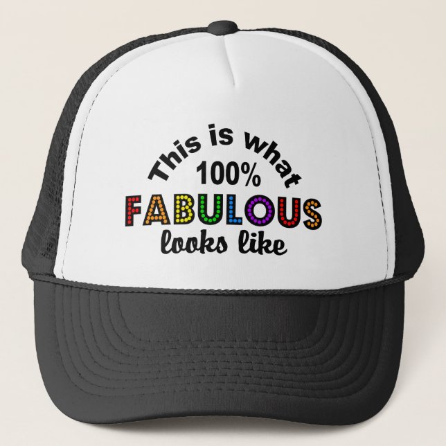 100% FABULOUS hat - choose color (Front)