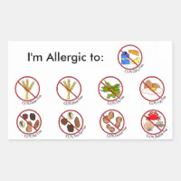 food allergy stickers