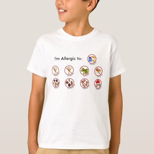 100 Food Allergy Free_ Choose Your Allergy T_Shirt