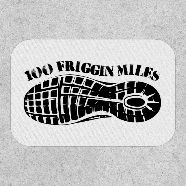 100 Friggin Miles Ultra Running Tread Patch (Front)