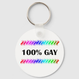 100% Gay Keychain