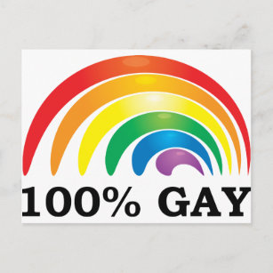 100% Gay Postcard