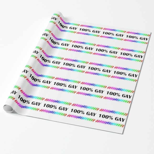 100% Gay Wrapping Paper (Unrolled)