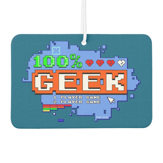 100% Geek Air Freshener (Front)