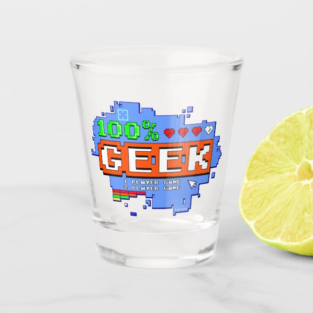 100% Geek Shot Glass (Front)