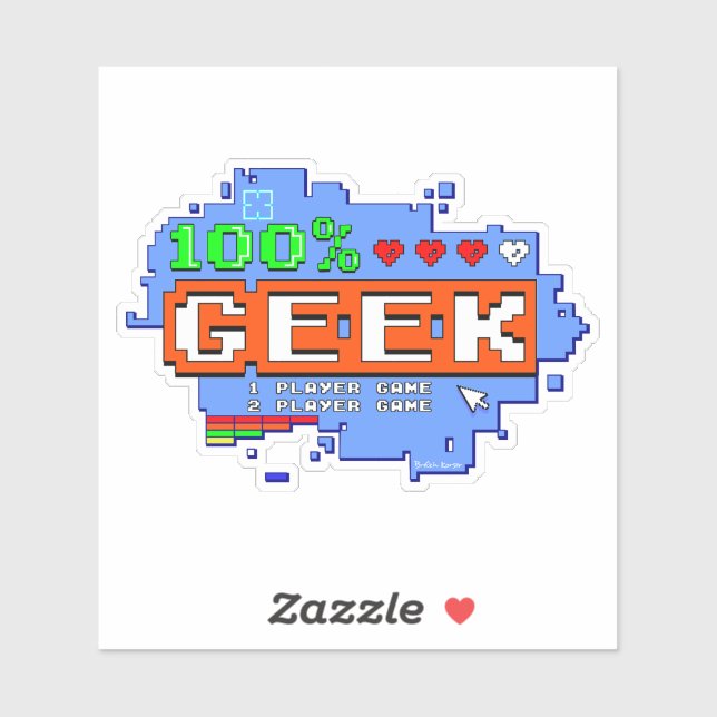 100% Geek Sticker (Sheet)