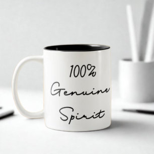 100% Genuine Spirit Quote Two-Tone Coffee Mug