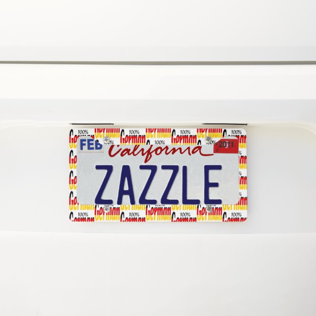 100% German License Plate Frame (On Car)