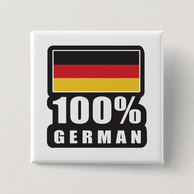 100% German Pinback Button (Front)
