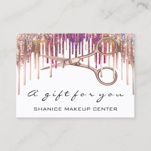 100 Gift Certificate Hairdresser Scissors Drips