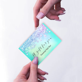 100 Gift Certificate Nais Holograph Pink Bluedrip by luxury_luxury at Zazzle