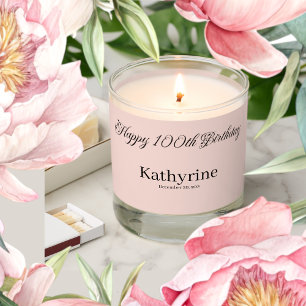 100 & Glowing Strong Birthday Gift Scented Candle
