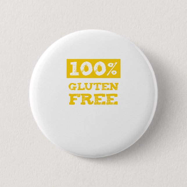 100% Gluten Free Button (Front)