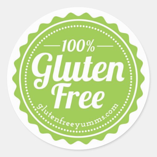 100 Gluten Free Stickers  Green