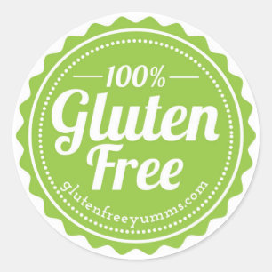 100% Gluten Free Stickers — Green