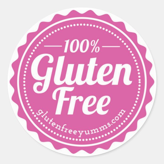 100 GlutenFree Stickers — Pink