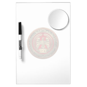 [100] Gold Roman Imperial Eagle Dry Erase Board With Mirror