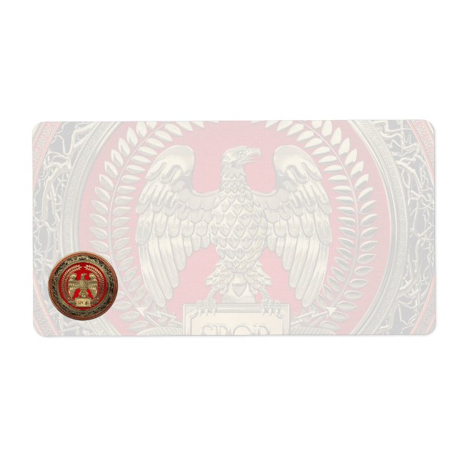 [100] Gold Roman Imperial Eagle Label (Front)
