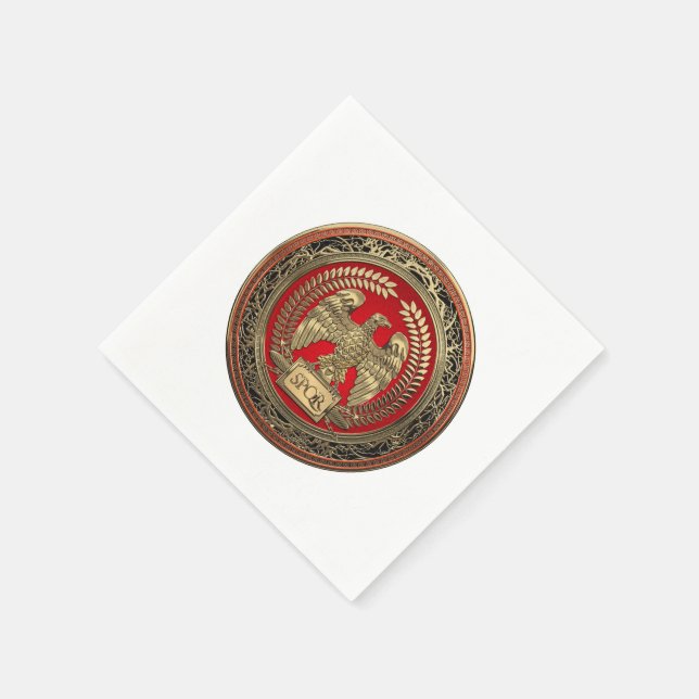 [100] Gold Roman Imperial Eagle Napkins (Corner)