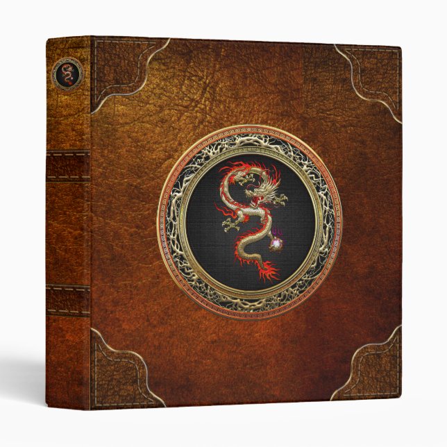 [100] Golden Chinese Dragon Fucanglong Binder (Front/Spine)