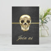 [100] Golden Human Skull (Standing Front)