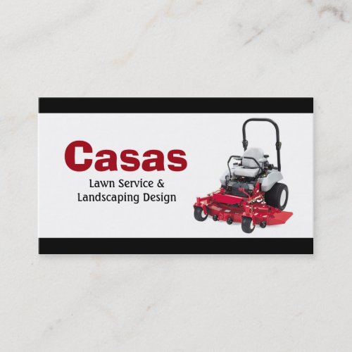 100 Grass Lawn Landscaping Mowing Business Card