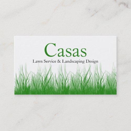 100 Grass Lawn Landscaping Mowing Business Card