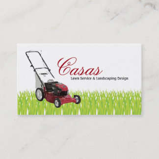 100 Grass Lawn Landscaping Mowing Business Card