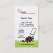 100 Grass Lawn Landscaping Mowing Business Card (Back)