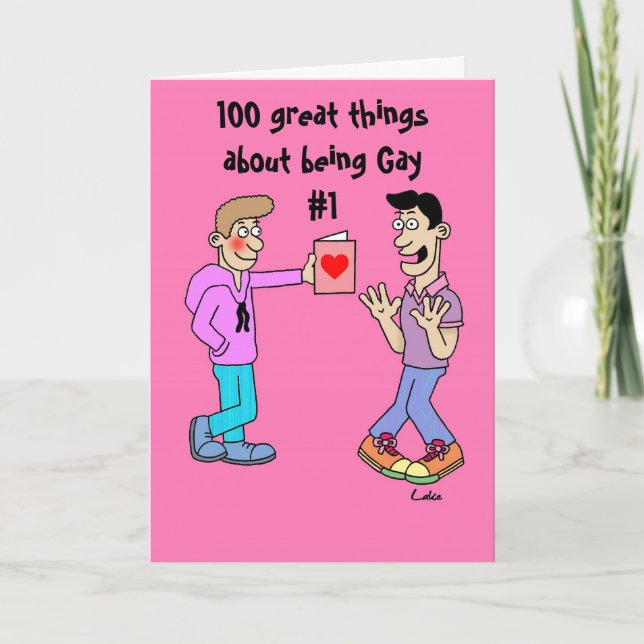 100 great things about being Gay #1 Holiday Card (Front)
