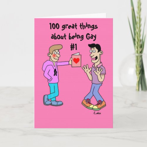 100 great things about being Gay 1 Holiday Card