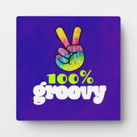 100% Groovy with Rainbow Hand Peace Sign