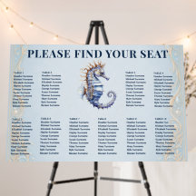 100 guests | Seahorse beach wedding editable
