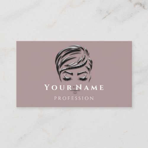 100 Hairdresser Smoky Rose Coiffeur Lashes Makeup Business Card